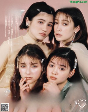 A magazine spread with a bunch of women in different outfits.